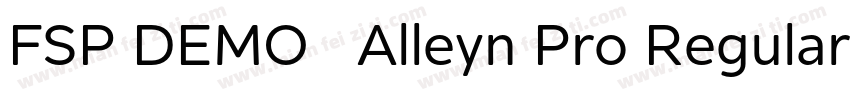 FSP DEMO   Alleyn Pro Regular字体转换